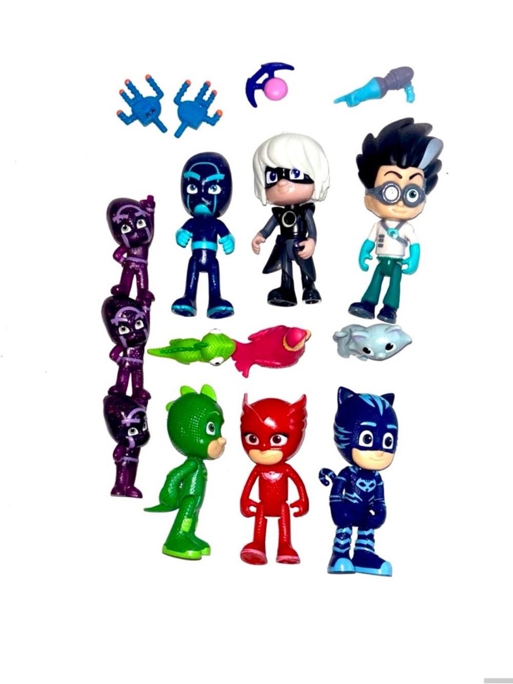 Nickelodeon PJ Mask Action Figures - Red, Green, Blue, Purple 16 pieces